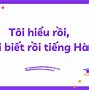 Tôi Không Biết Tiếng Hàn Là Gì